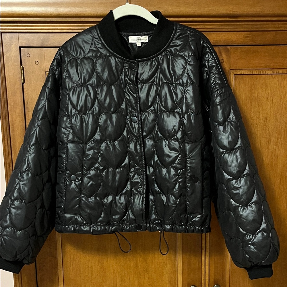 Black Quilted Women's Jacket. NWOT size M